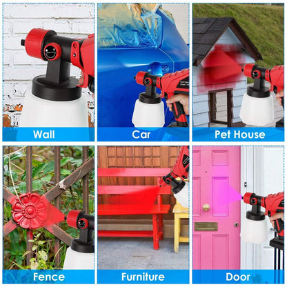 750W Electric Paint Sprayer Handheld with 3 Spray Patterns