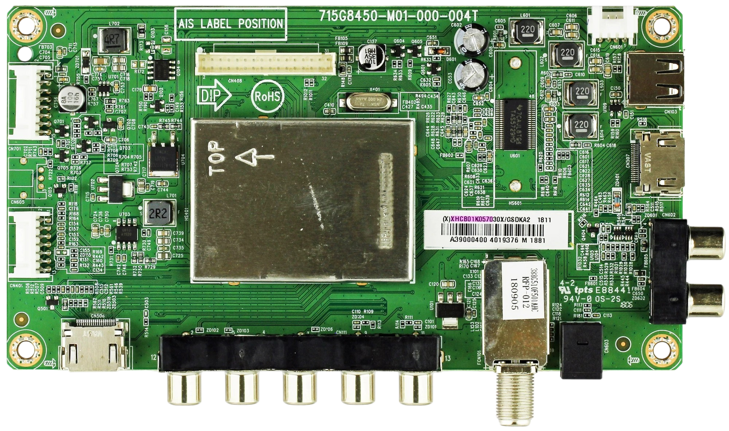 Vizio 756TXHCB01K0570 Main Board for D39HN-E1 (LTQDVLKU Serial)