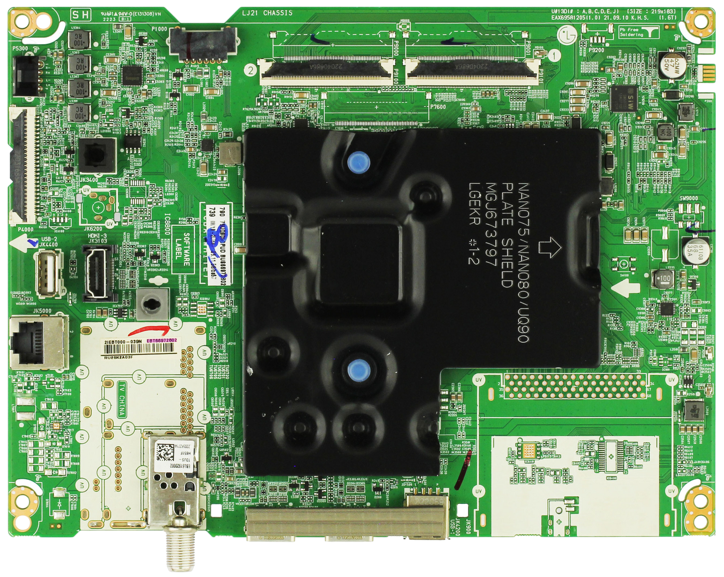 EBT66972802 LG Main Board, EAX69581205(1.0), 75UQ9000PUD, 75UQ9000PUD.BUSFLKR