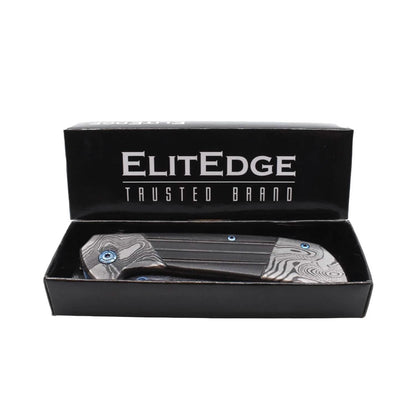 7.75" Titanium & Damascus Folding Knife