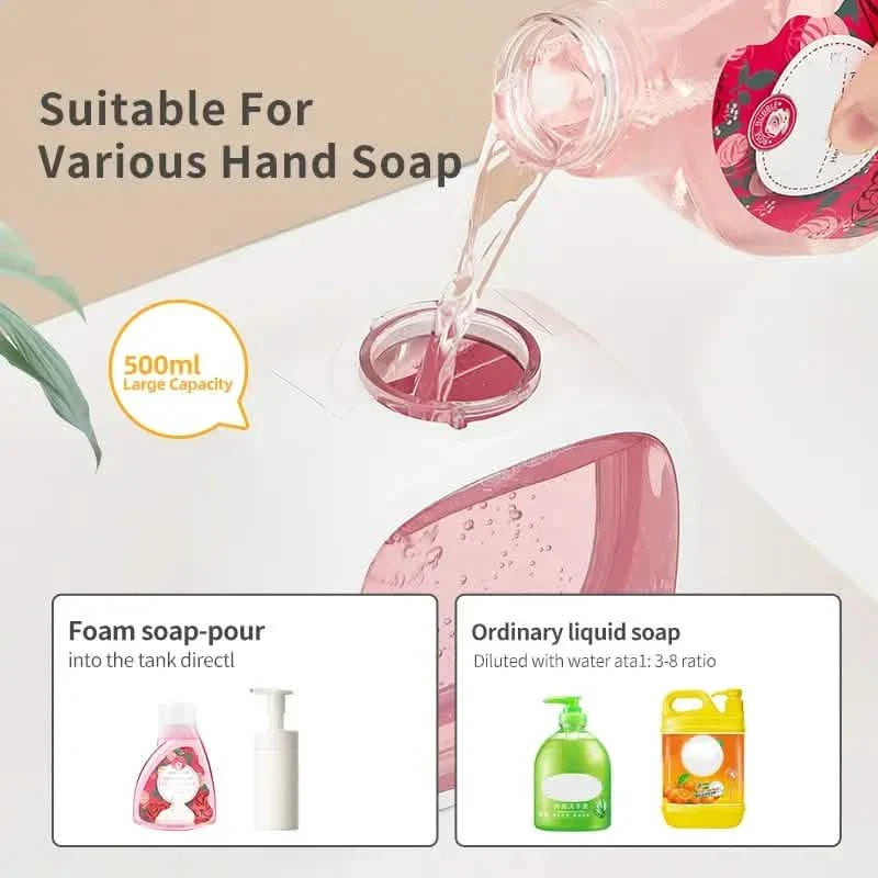 Automatic Foam Soap Dispenser – Touchless, USB Rechargeable, Adjustable Volume