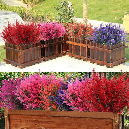 8 Bundles Artificial Lavender Plastic Flower Decorations