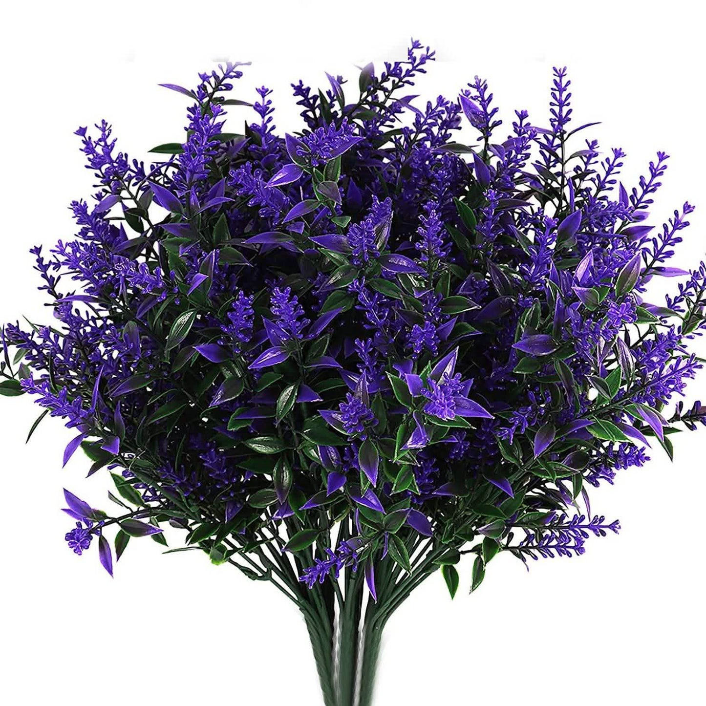 8 Bundles Artificial Lavender Plastic Flower Decorations