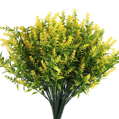 8 Bundles Artificial Lavender Plastic Flower Decorations