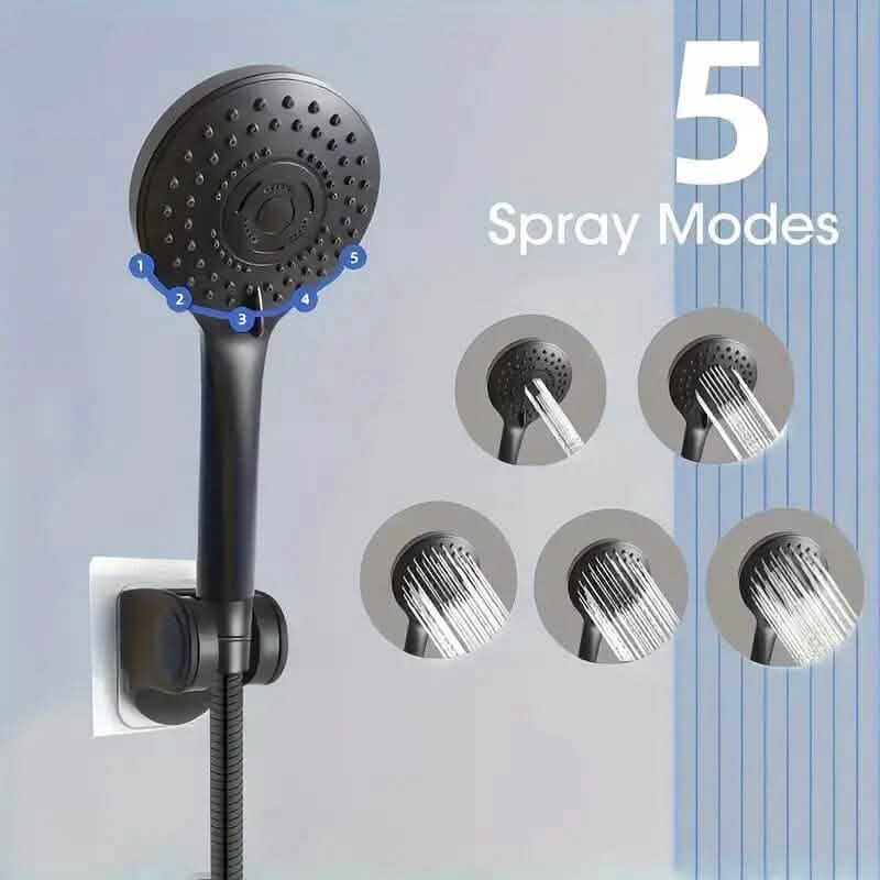 8-Inch High Pressure Showerhead with 11-Inch Adjustable Extension Arm