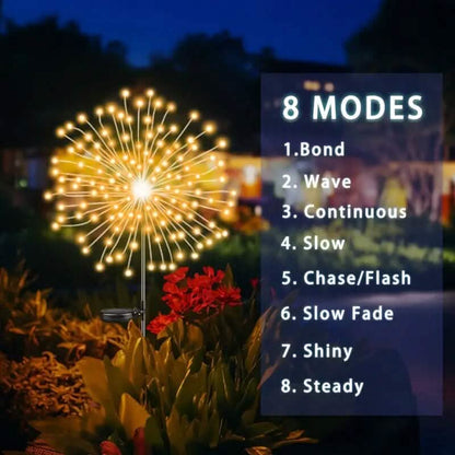 8 Lighting Modes Solar Festival Viewing Decorative Outdoor Lights