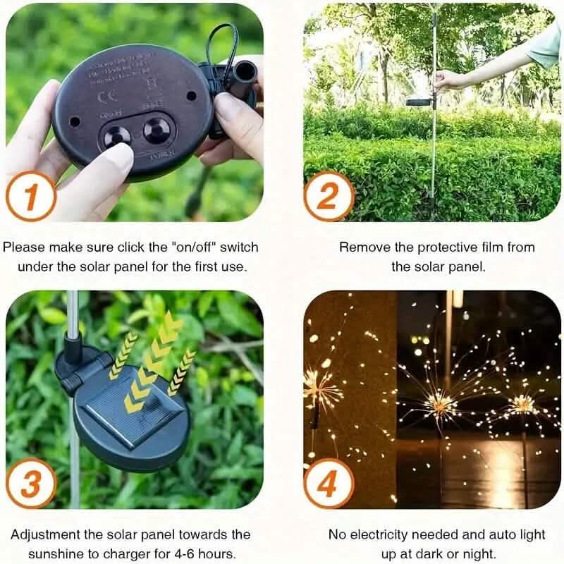 8 Lighting Modes Solar Festival Viewing Decorative Outdoor Lights