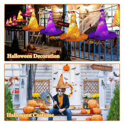 8-Pack: 13ft Witch Hat Hanging String LED Light