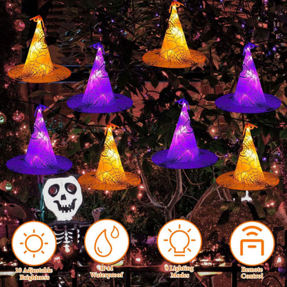 8-Pack: 13ft Witch Hat Hanging String LED Light