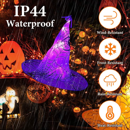 8-Pack: 13ft Witch Hat Hanging String LED Light