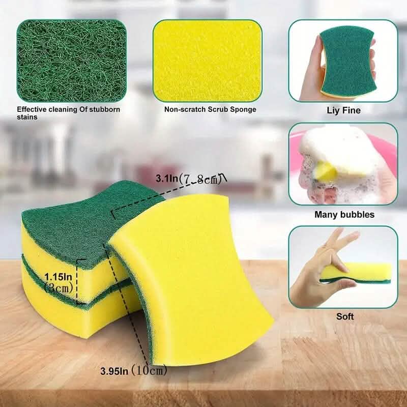 8-Pack: Double-Sided Multifunctional Cleaning Sponge