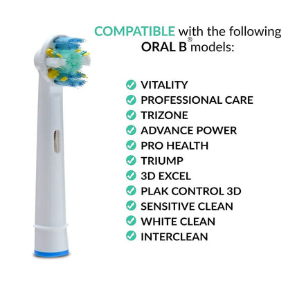 8-Pack: Generic Oral-B Braun Electric Toothbrush Heads Replacement Round Soft