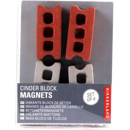 8-Pack: Multicolored Kikkerland Cinder Block Magnets