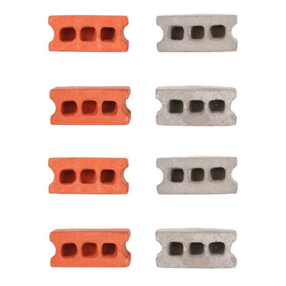 8-Pack: Multicolored Kikkerland Cinder Block Magnets