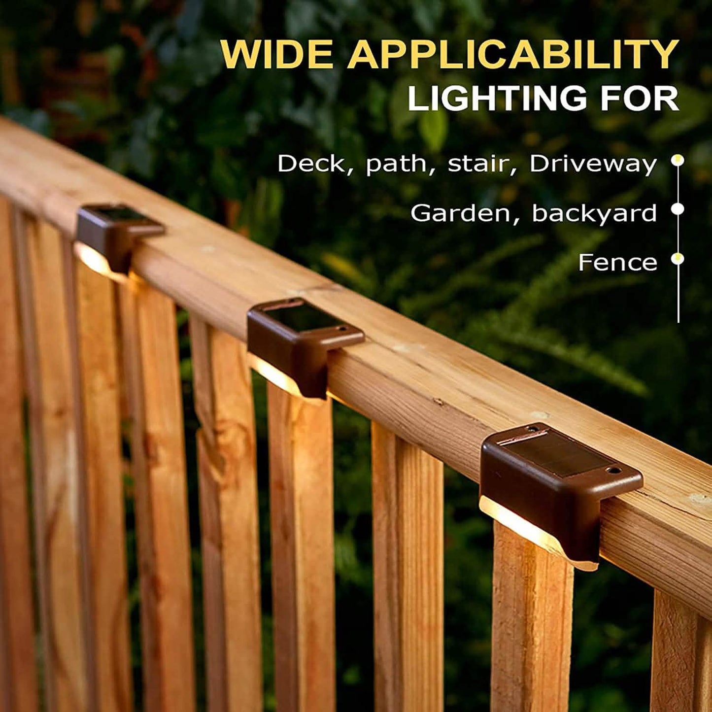 8-Pack: Solar LED Deck & Step Lights