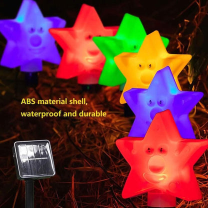 8-Pack: Solar Powered Star Lights 8 Modes Landscape Pathway Stake Lights