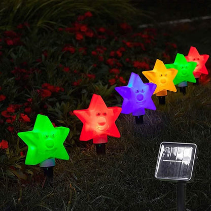 8-Pack: Solar Powered Star Lights 8 Modes Landscape Pathway Stake Lights