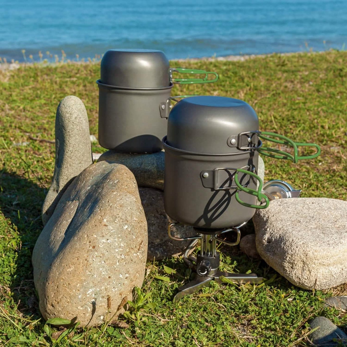 8-Piece: Camping Cooking Ware Set