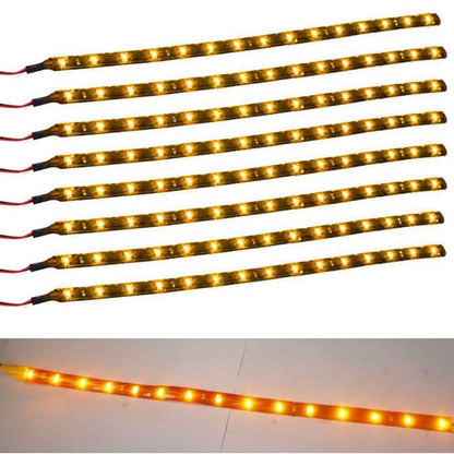 8-Piece: Flexible Waterproof LED Strip Light for Car