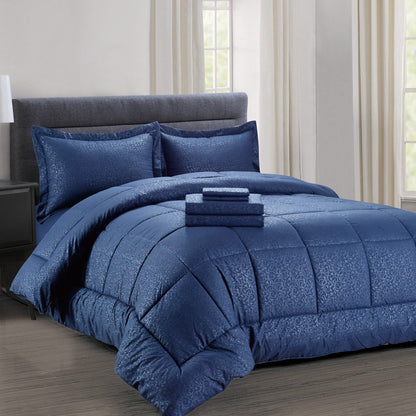 8-Piece: Plazatex Vine Microfiber Comforter Bed in A Bag Set