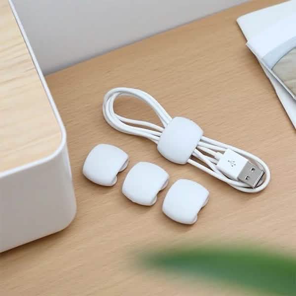 8-Piece: Portable Reusable Cable Clips Organizer