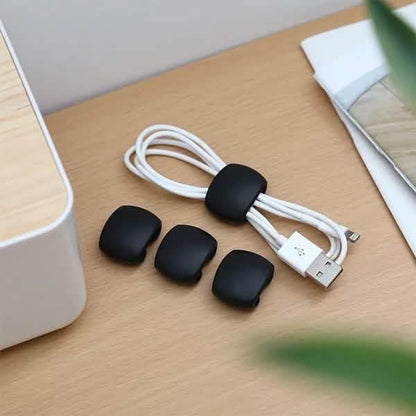 8-Piece: Portable Reusable Cable Clips Organizer