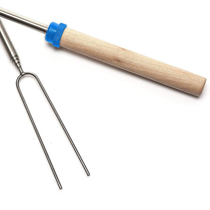 8-Piece Set: Marshmallow Roasting Sticks with Wooden Handle