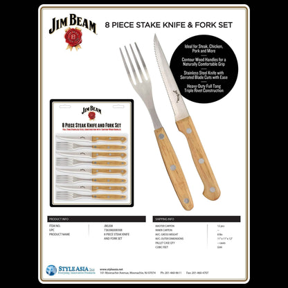 8-Piece Set: Steak Knife and Fork Set