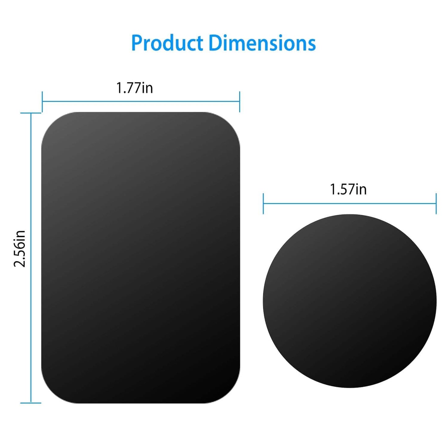 8-Piece: Universal Metal Plates with Strong Adhesive