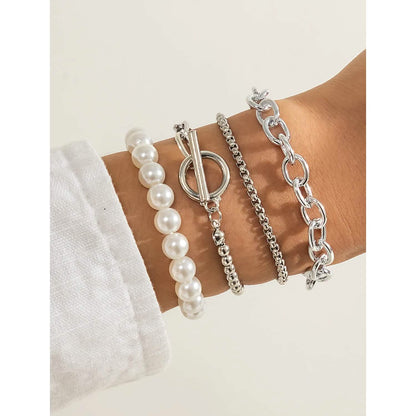 8-Piece: Women's Modern Street Geometric Bracelet