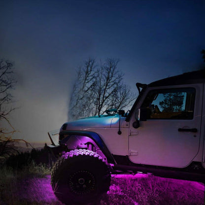 8-Pieces: Auto RGB LED Rock Light Kit