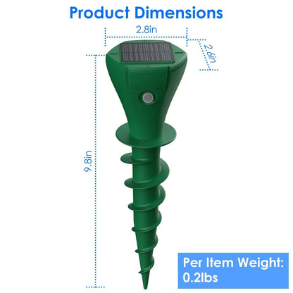 8-Pieces: Solar Powered Repellent Waterproof Solar Vibration Stake