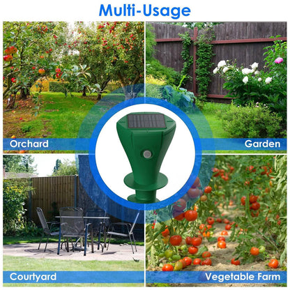 8-Pieces: Solar Powered Repellent Waterproof Solar Vibration Stake