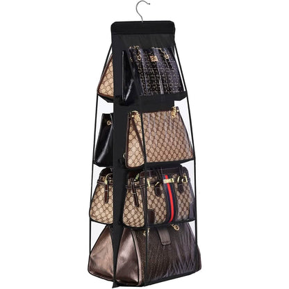 8 Pocket Hanging Purse Organizer Handbag Storage Hanger