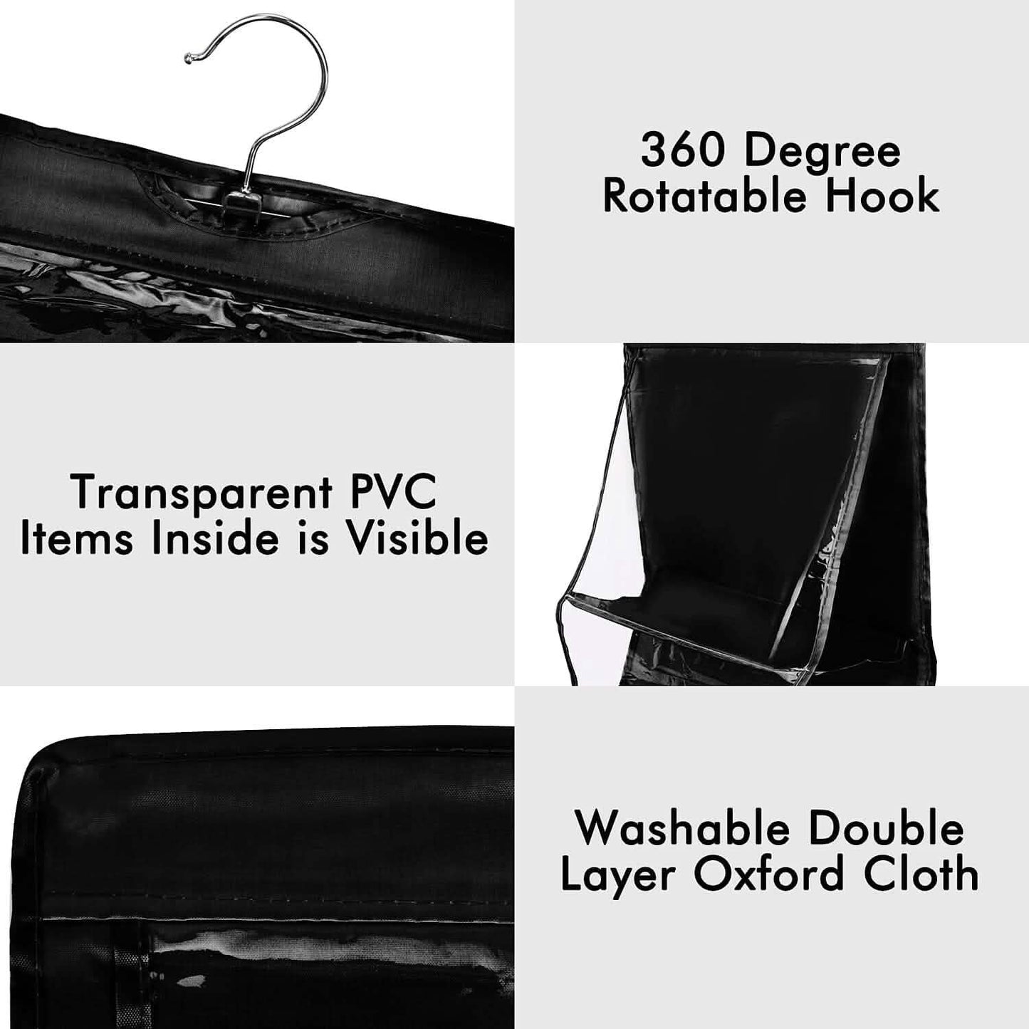 8 Pocket Hanging Purse Organizer Handbag Storage Hanger