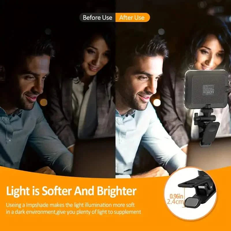 80 LED Clip-On Rechargeable Selfie Ring Light