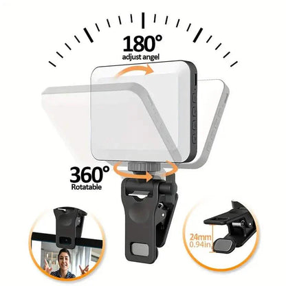 80 LED Clip-On Rechargeable Selfie Ring Light