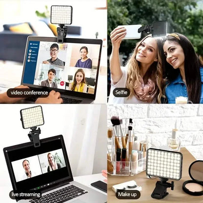 80 LED Clip-On Rechargeable Selfie Ring Light