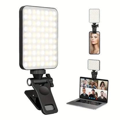 80 LED Clip-On Rechargeable Selfie Ring Light