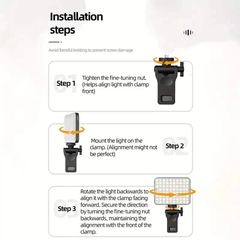80 LED Clip-On Rechargeable Selfie Ring Light