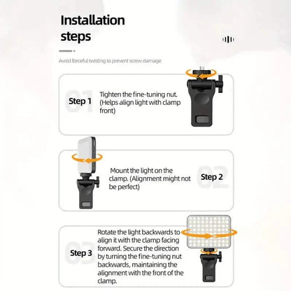 80 LED Clip-On Rechargeable Selfie Ring Light
