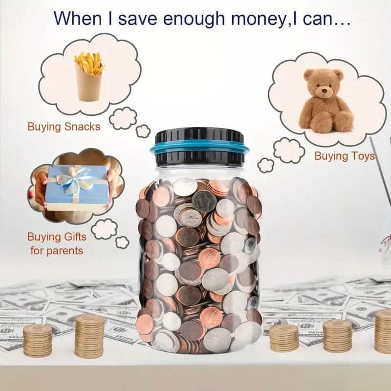 800+ Coin Capacity Digital Counting Money Jar