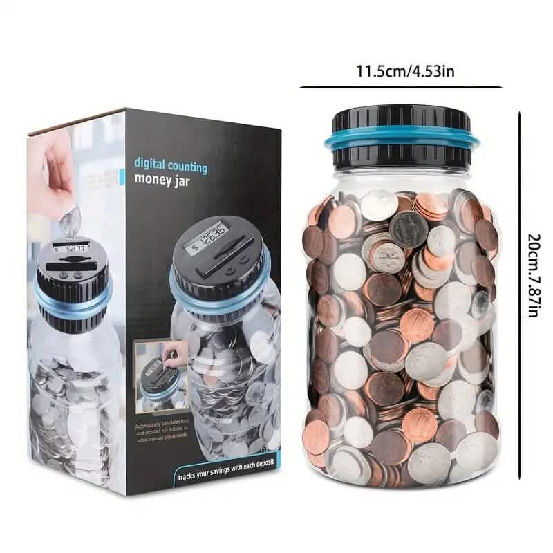 800+ Coin Capacity Digital Counting Money Jar