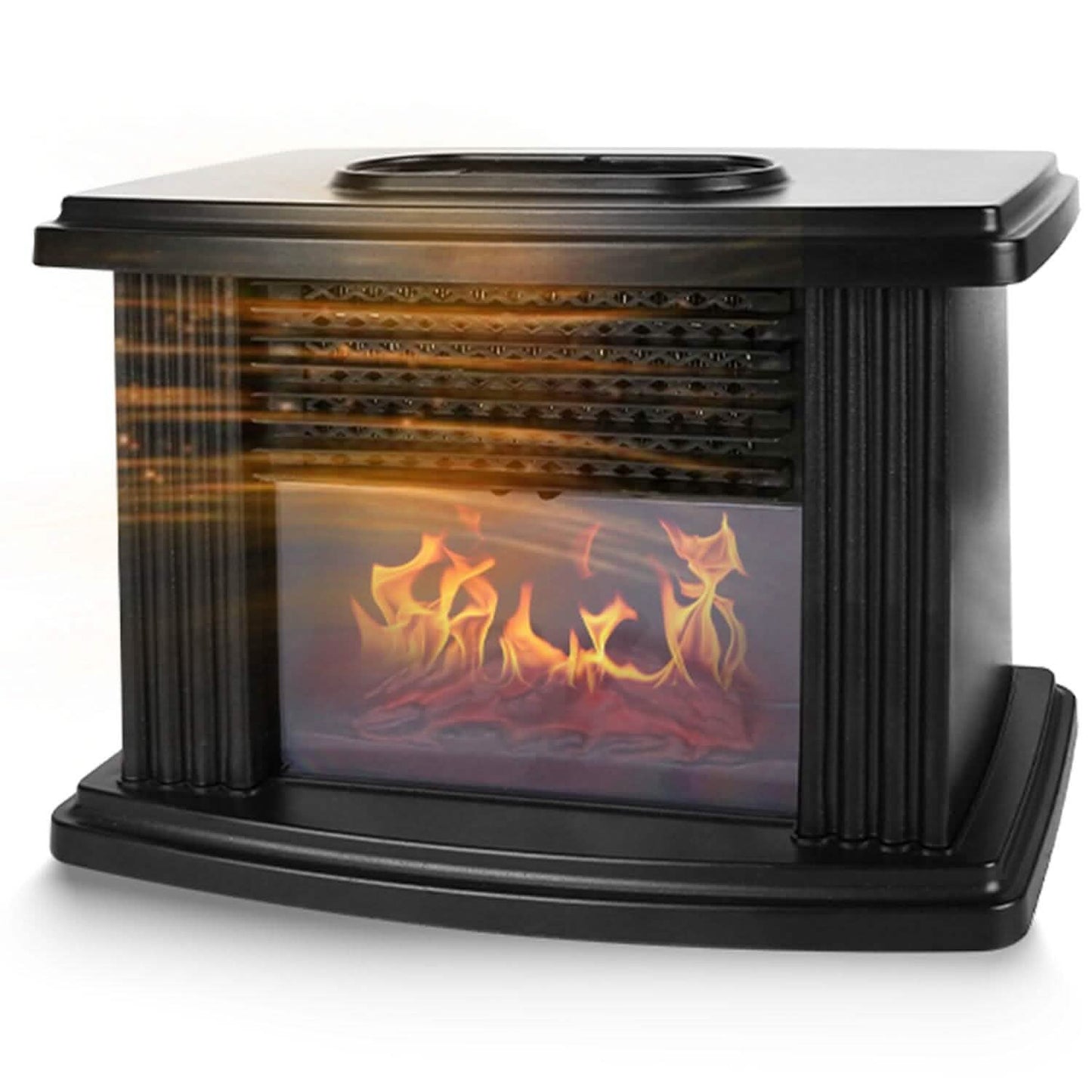800W Artificial Flame Stove Electric Fireplace Heater