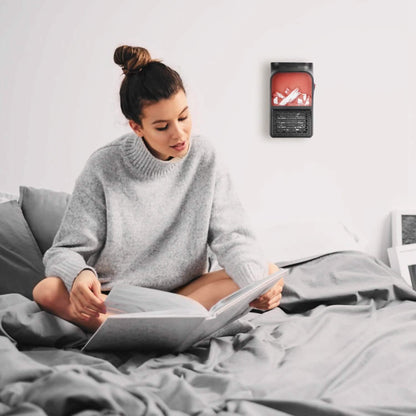 800w Plug-In Space Heater Wall Outlet with 360° Rotatable Plug