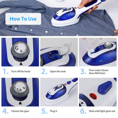 800W Portable Iron Garment Steamer