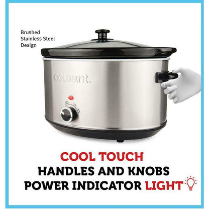 8.5 Qt. Stainless Steel Slow Cooker with Temperature Settings