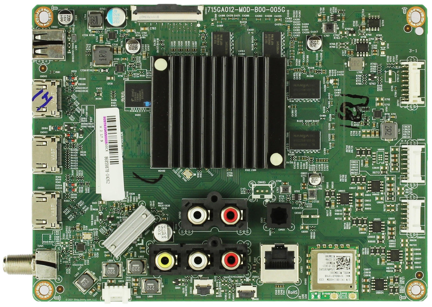 Vizio 905TXJSA550005 Main Board for V555-H11 (LTMWZHLW Serial)