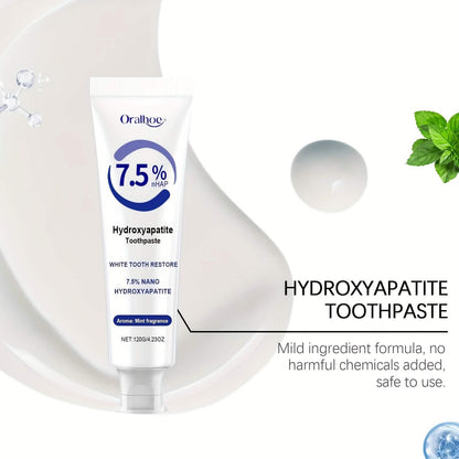 Hydroxyapatite Toothpaste – 7.5% NHAP, Whitening Mint, Gentle Teeth & Mouth Care