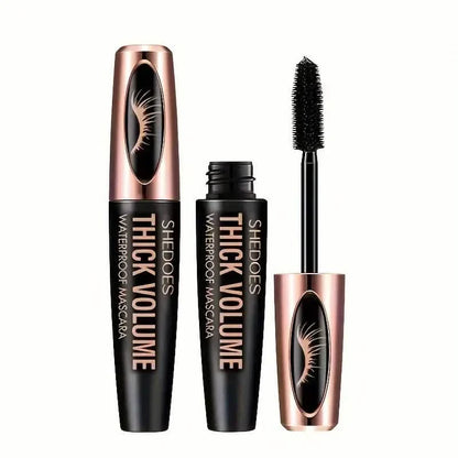 8D Curler Fiber Lash Mascara - Waterproof, Black, Thick Eyelash Shaping